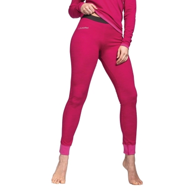 Schöffel Merino Sport Pants Base Layer (high moisture transport) long pink Women