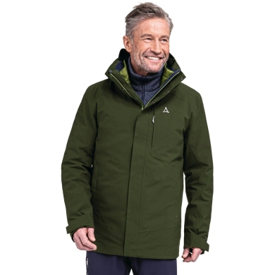 Schöffel Hiking-Winter Jacket Auerspitz 3in1 (waterproof, windproof, breathable) dark green Men