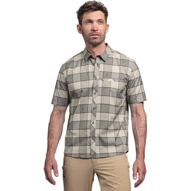 Schöffel Hiking Shirt Buchstein (comfortable to wear, chest pocket) short-sleeved grey Men