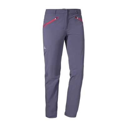 Schöffel Hiking Trousers Hestad Pant (4-Way Stretch, Water-Repellent) Long Dark Grey/Red Ladies