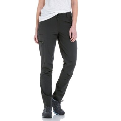 Schöffel Hiking Trousers Pant Ascona (4-way stretch, durable, water-repellent) long dark grey Women