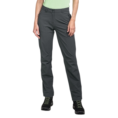 Schöffel Hiking Trousers Pant Engadin1 (4-Way Stretch, Durable) Long Dark Grey Ladies