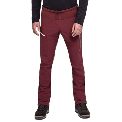 Schöffel Softshell Hiking Trousers Rinnen Pant (high breathability, elastic waistband) burgundy Men