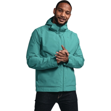 Schöffel Trekking Hiking Jacket Lausanne (waterproof and windproof) teal green Men's