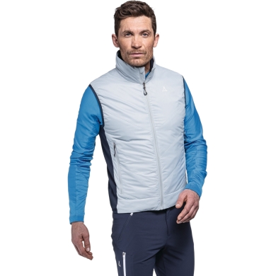 Schöffel Hiking Vest Hybrid Vt Style Cascata (windproof, water-repellent) light grey/blue Men's