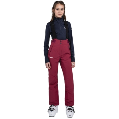 Schöffel Winter Ski Trousers Joran (high breathability, snow gaiter) burgundy Girls