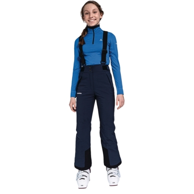 Schöffel Winter Ski Trousers Joran (high breathability, snow gaiter) navy blue Girls