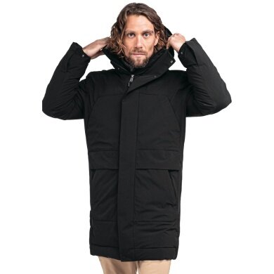 Schöffel Winter Jacket Down Parka Canterbury (lightweight, waterproof, 4-way stretch) black men's