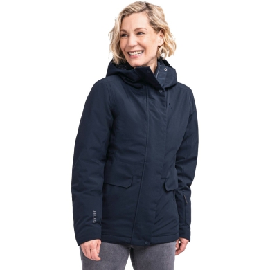 Schöffel Winter Jacket Insulated Antwerp (Hood, waterproof, breathable) dark blue Women