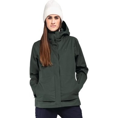 Schöffel Winter Jacket ZipIn Toledo (waterproof, windproof, breathable) dark green ladies