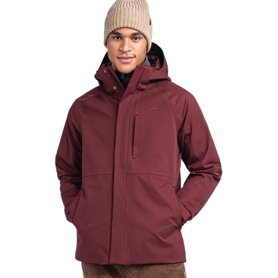 Schöffel Winter Jacket ZipIn Toledo (waterproof, windproof, breathable) burgundy Men