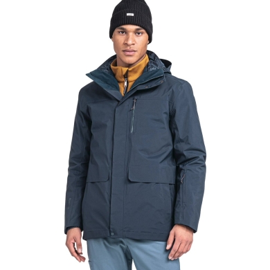 Schöffel Winter Jacket 3in1 Parka Barth (2-way stretch, waterproof, windproof) navy blue Men