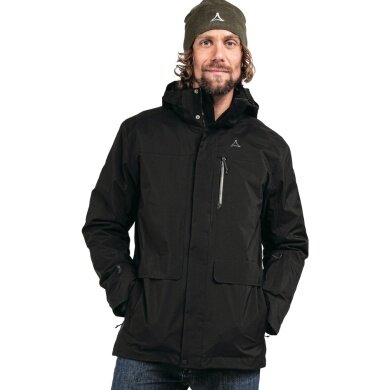 Schöffel Winter Jacket 3in1 Parka Barth (2-way stretch, waterproof, windproof) black Men