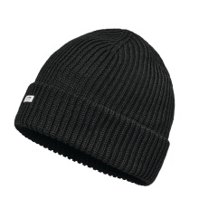 Schöffel Knitted Hat Oxley (Ribbed Structure, Foldover) black - 1 piece