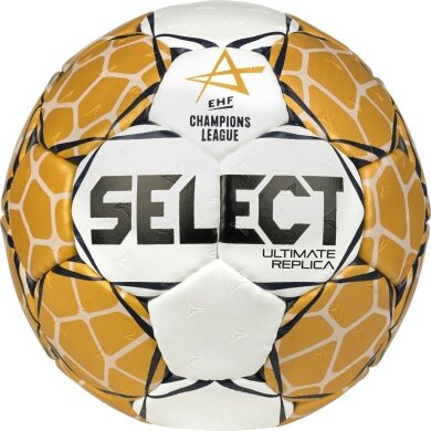 Select Handball Replica EHF Champions League (Hand-sewn, EHF-APPROVED) v23 white/gold - Training ball