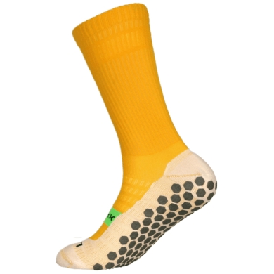 Shoesoxx Sportsocke Crew Cushion (Silicone Strips, Maximum Grip in Shoe) Yellow Men - 1 Pair