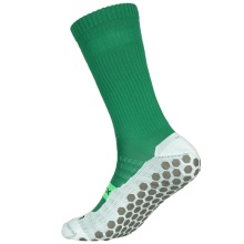 Shoesoxx Sportsocke Crew Cushion (Silicone Strips, Maximum Grip in Shoe) Green Men - 1 Pair