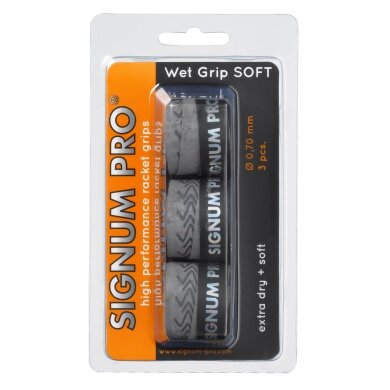 Signum Pro Overgrip Wet Soft 0.60mm grey 3-pack