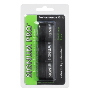 Signum Pro Overgrip Performance 0.6mm black 3 pack