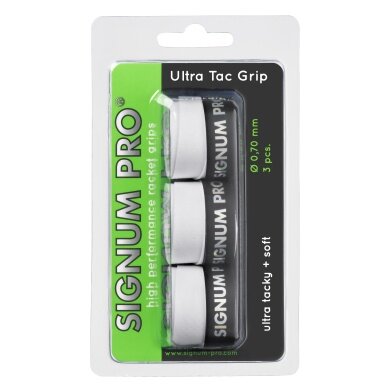 Signum Pro Overgrip UltraTac 0.70mm white 3 pack