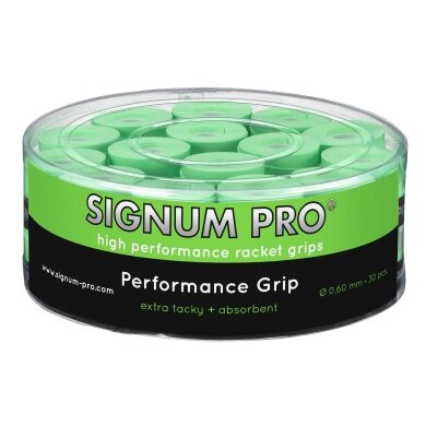 Signum Pro Overgrip Performance 0.6mm lime green 30-pack Box