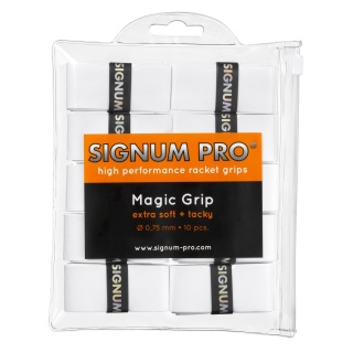 Signum Pro Overgrip Magic 0.75mm white 10-pack clip bag