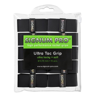 Signum Pro Overgrip Ultra Tac 0.70mm black 10-pack clip bag