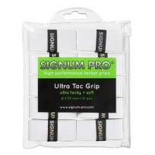 Signum Pro Overgrip Ultra Tac 0.70mm white 10-pack clip bag