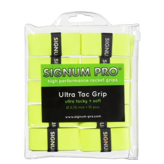 Signum Pro Overgrip Ultra Tac 0.70mm yellow 10-pack clip bag