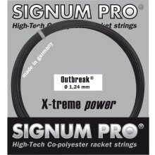 Signum Pro Tennis String Outbreak (Durability+Power) anthracite grey 12m Set