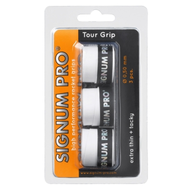 Signum Pro Overgrip Tour 0.5mm white 3-pack