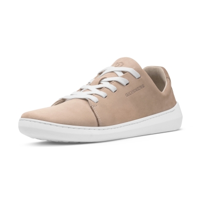 Skinners Sneaker Walker (Premium Leather, Wide Toe Box) Beige/White