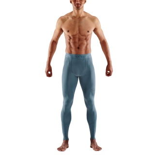 Skins Functional Pants 2-Series Tight Long (tight-fitting, compression) blue-gray Men