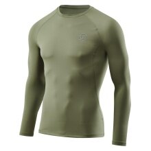 Skins Functional Underwear Long Sleeve Shirt 2-Series (tight fit) khaki green Men