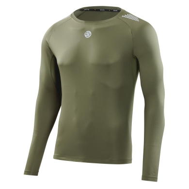 Skins Functional Underwear Long Sleeve Shirt 3-Series (perfect moisture transport) khaki green Men