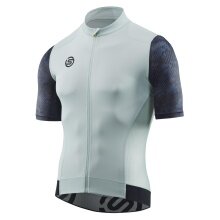 Skins Cycling Shirt Cycle Elite Jersey (Front Zip, Quick-Drying) Moss Green/Grey Men