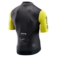 Skins Cycling Shirt Cycle Elite Jersey (Front Zipper, quick-drying) black/yellow Men