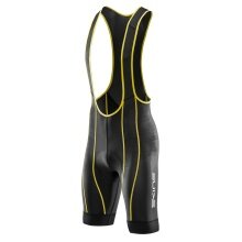 Skins Cycling Shorts Cycle Heritage Bib Short (bib shorts, integrated seat pad, close-fitting) black/yellow Men