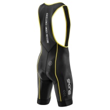 Skins Cycling Shorts Cycle Heritage Bib Short (bib shorts, integrated seat pad, close-fitting) black/yellow Men