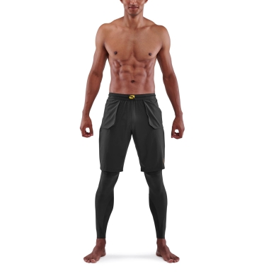 Skins Functional Pants 5-Series Superpose Long Tight (2-in-1 Skins Tights with Overpants) black Men