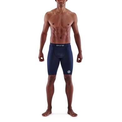 Skins Functional Pants 1-Series Half Tight Short (tight-fitting) navy blue Men