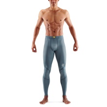 Skins Functional Pants 3-Series Tight Long (tight-fitting) blue-grey Men