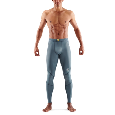 Skins Functional Pants 3-Series Tight Long (tight-fitting) blue-grey Men