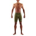 Skins Functional Pants 3-Series Half Tight Short (tight-fitting) khaki green Men