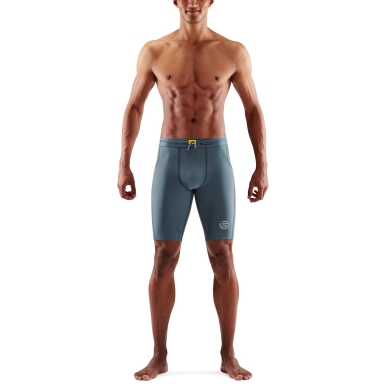 Skins Functional Pants 3-Series Half Tight Short (tight-fitting) blue-gray Men