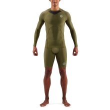 Skins Functional Underwear Long Sleeve Shirt 3-Series (tight-fitting) khaki green Men