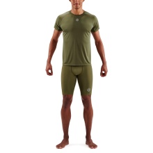 Skins Training T-shirt 3-Series (100% Polyester, Mesh Inserts) Khaki Green Men