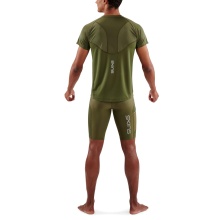 Skins Training T-shirt 3-Series (100% Polyester, Mesh Inserts) Khaki Green Men