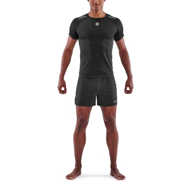 Skins Training T-shirt 3-Series (100% Polyester, Mesh Inserts) black Men