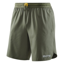 Skins Running Shorts 3-Series X-Fit Short (4-Way Stretch) khaki Green Men's